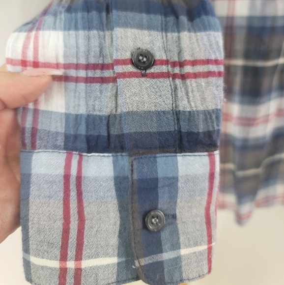 MADEWELL WHEATON PLAID POPOVER RED/WHITE/BLACK WOMEN'S SHIRT SIZE SMALL - Picture 9 of 16